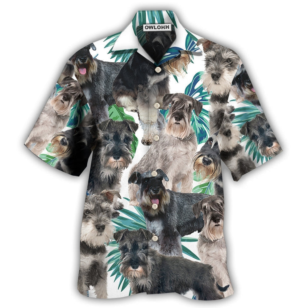 Hawaiian Shirt / Adults / S Schnauzer Dog Tropical Leaf Cool - Hawaiian Shirt 