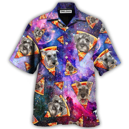 Hawaiian Shirt / Adults / S Schnauzer Dog Lover Mysterious Galaxy Pizza - Hawaiian Shirt 