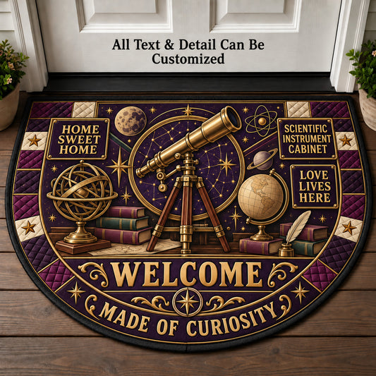 Scientific Instrument Cabinet Personalized Half Round Mat | 5To9Vibe
