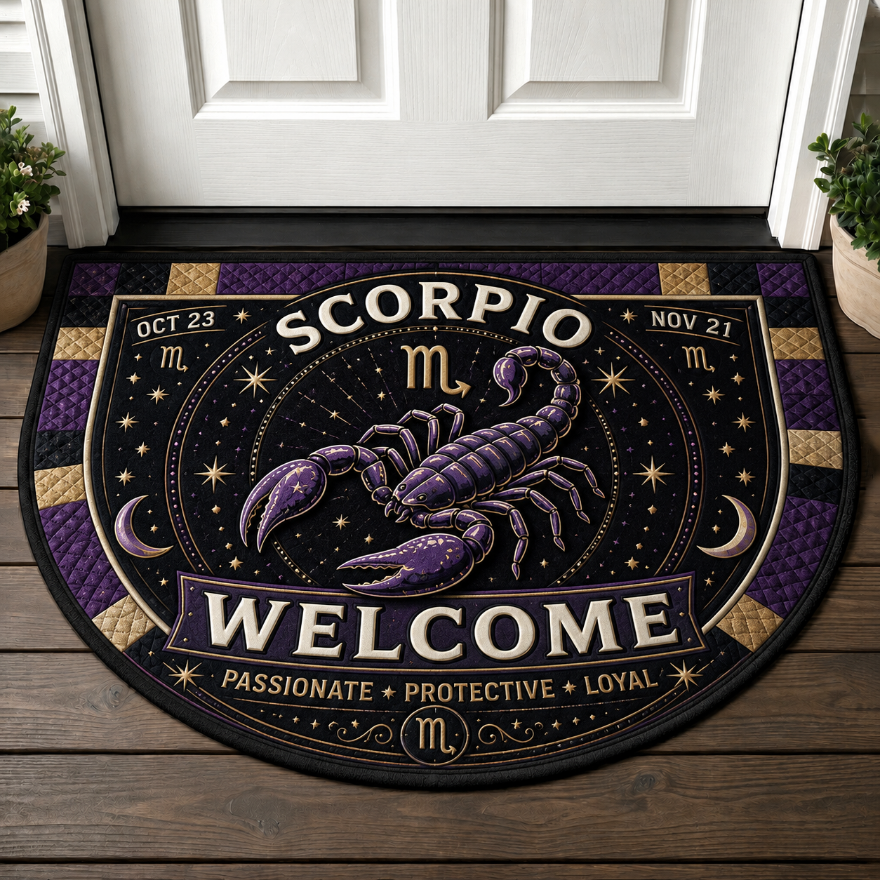 Gemini Zodiac Welcome Mat - Twin Astrology Celestial Welcome Doormat - 5to9vibe