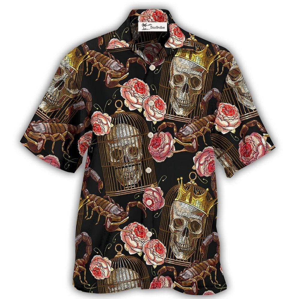Hawaiian Shirt / Adults / S Skull And Scorpion - Hawaiian Shirt 