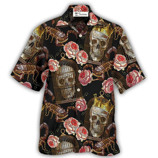 Hawaiian Shirt / Adults / S Skull And Scorpion - Hawaiian Shirt 