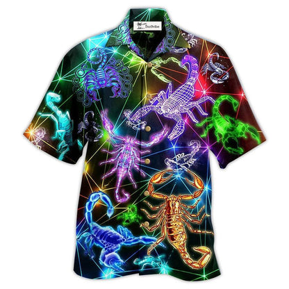 Hawaiian Shirt / Adults / S Scorpion Colorful Neon Style - Hawaiian Shirt 