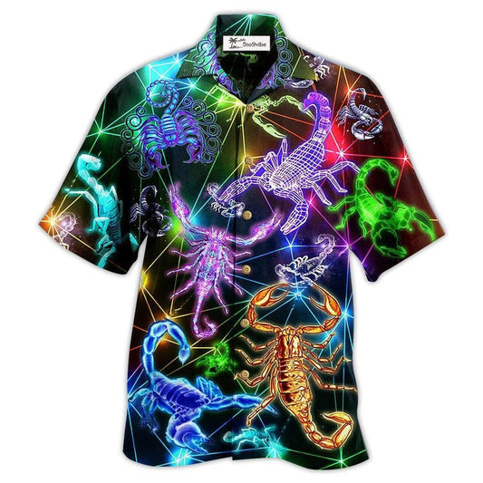 Hawaiian Shirt / Adults / S Scorpion Colorful Neon Style - Hawaiian Shirt 