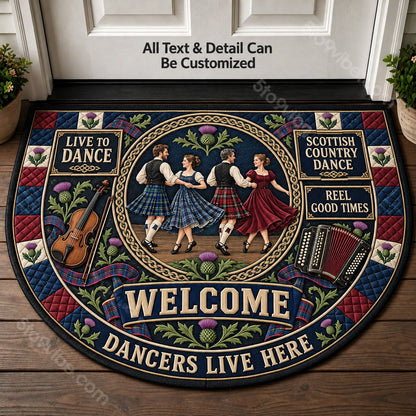 Scottish Country Dance Personalized Half Round Mat | 5To9Vibe