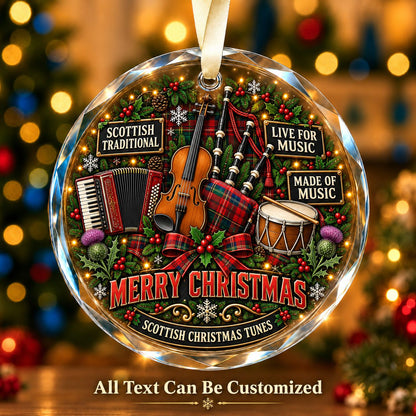 Scottish Traditional Personalized Glass Ornament | 5To9Vibe