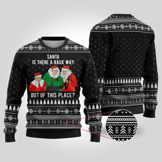 Scrooged Ugly Christmas Sweater Black