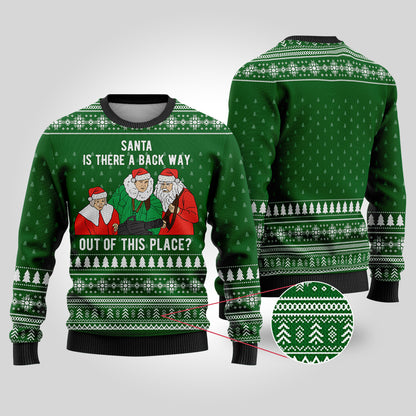Scrooged Ugly Christmas Sweater Forest Green