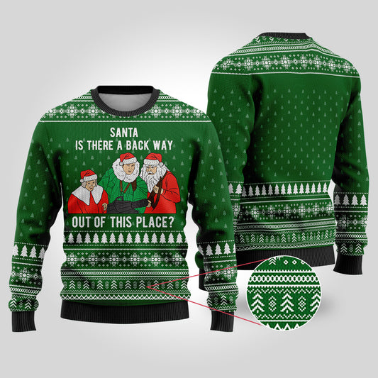 Scrooged Ugly Christmas Sweater Forest Green