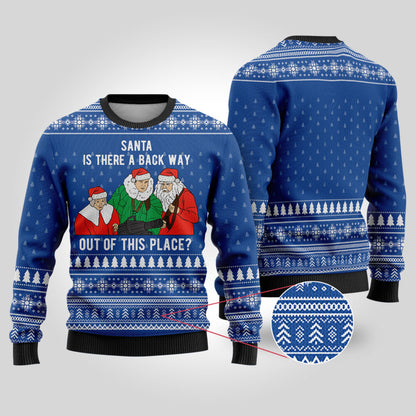 Scrooged Ugly Christmas Sweater Royal