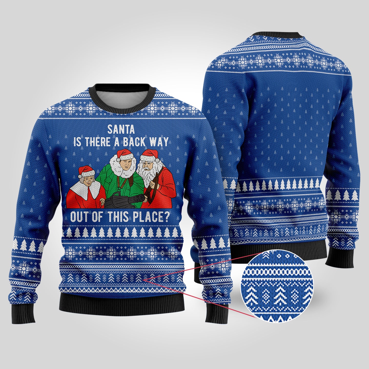 Scrooged Ugly Christmas Sweater Royal