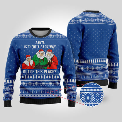 Scrooged Ugly Christmas Sweater Royal