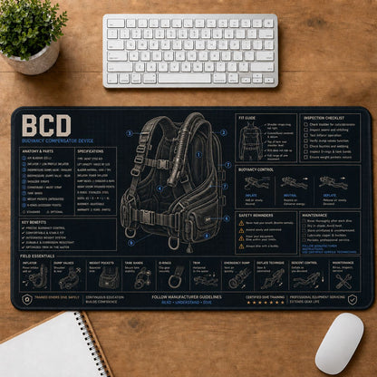 Scuba BCD Desk Mat | 5To9Vibe