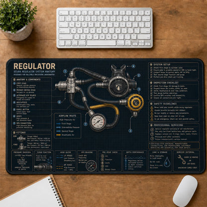 Scuba Regulator Desk Mat | 5To9Vibe