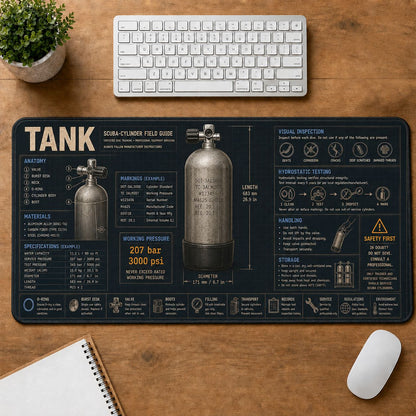 Scuba Tank Desk Mat | 5To9Vibe