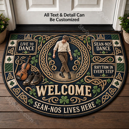 Sean-nós Dance Personalized Half Round Mat | 5To9Vibe