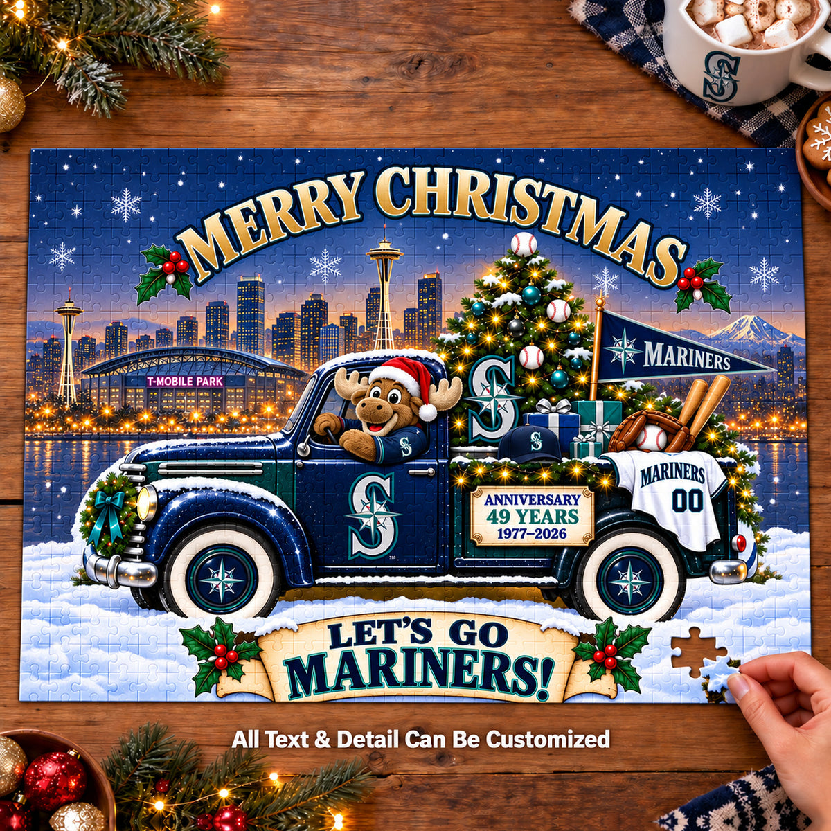 Baseball team Style 25 Jigsaw Puzzle mockup | 5To9Vibe