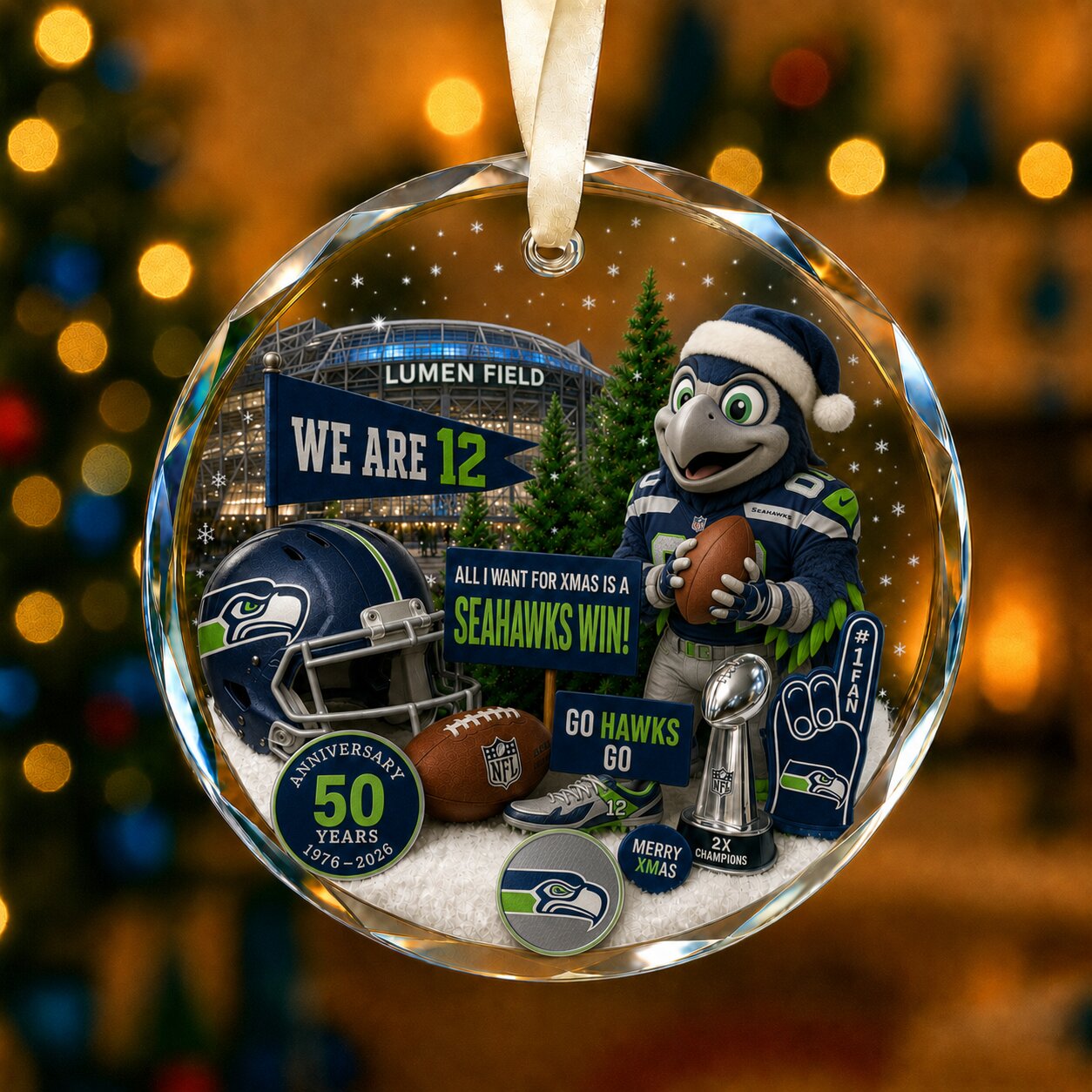 All Football Teams Christmas Glass Ornament With Gift Box Trending - 5to9vibe