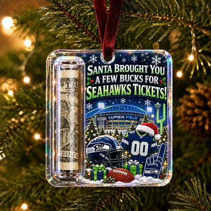 All Football Teams Football Stadium Christmas Money Holder Glass Ornament - 5to9vibe