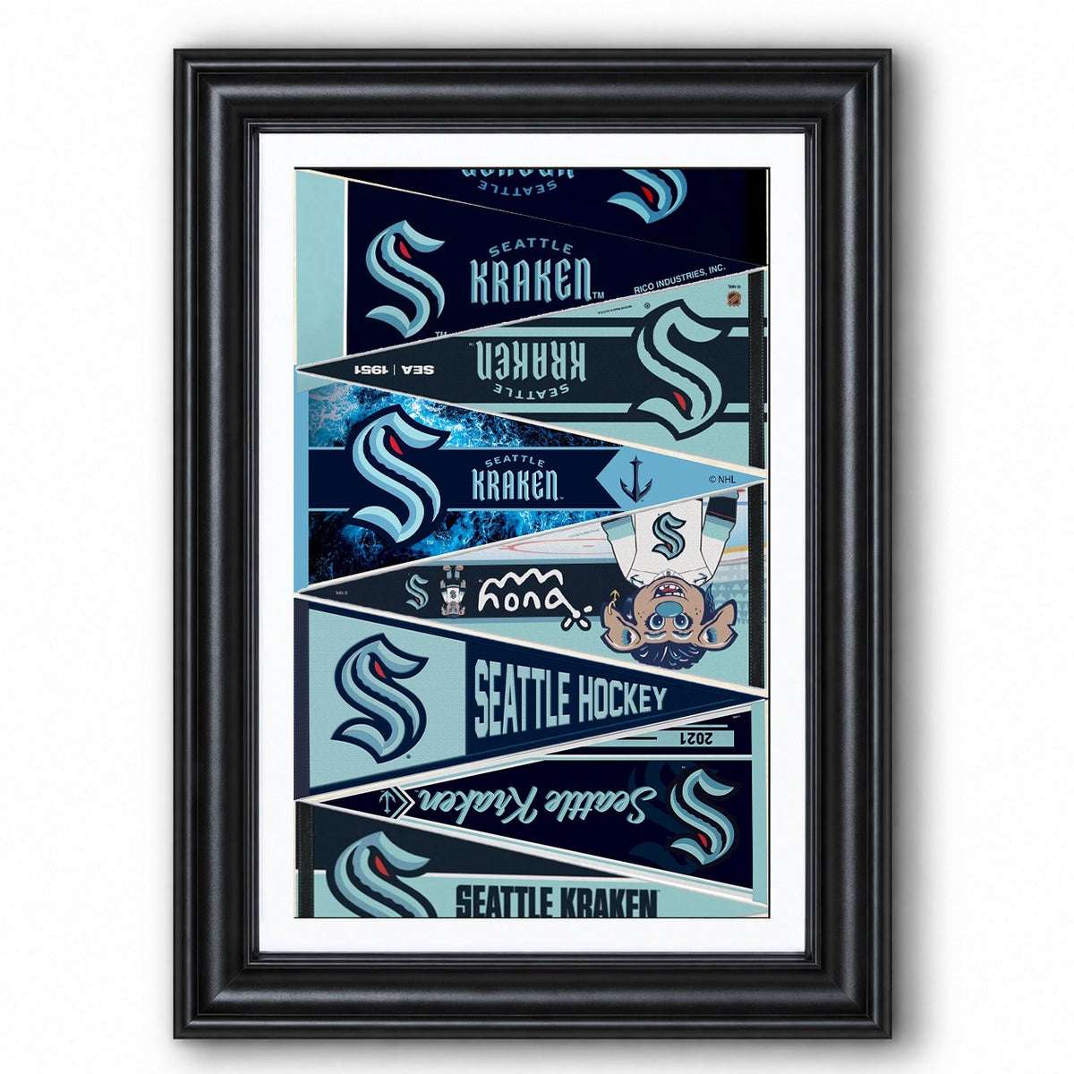 All Hockey Teams Vintage Pennant Anniversary For Fans No Frame Vertical Poster - 5to9vibe