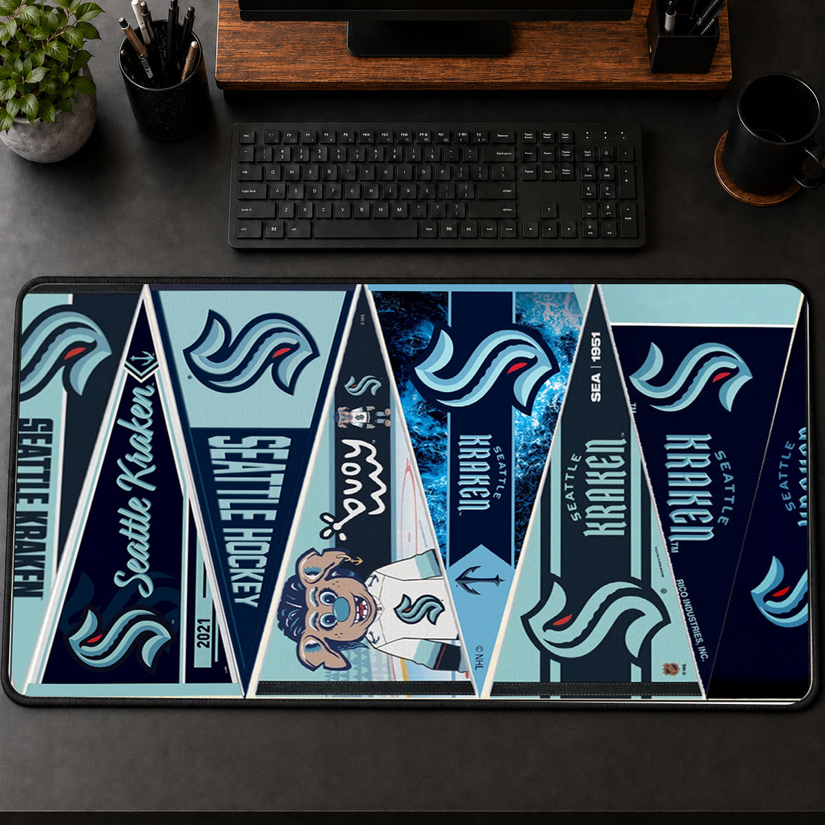 All Hockey Teams Vintage Pennant Anniversary For Fans Desk Mat Mouse Pad Trending - 5to9vibe