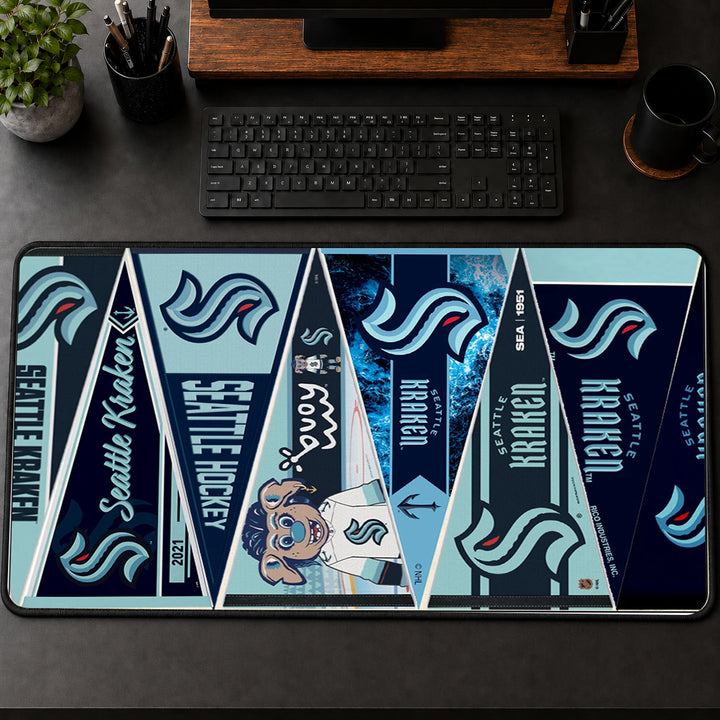 All Hockey Teams Vintage Pennant Anniversary For Fans Desk Mat Mouse Pad Trending - 5to9vibe