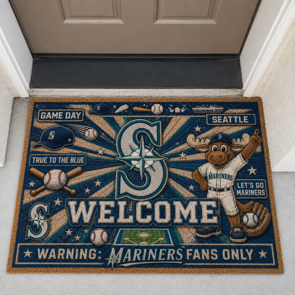 Baseball All Teams Welcome Coir Doormat Print Premium Welcome Mat – Personalized Baseball Coir Doormat