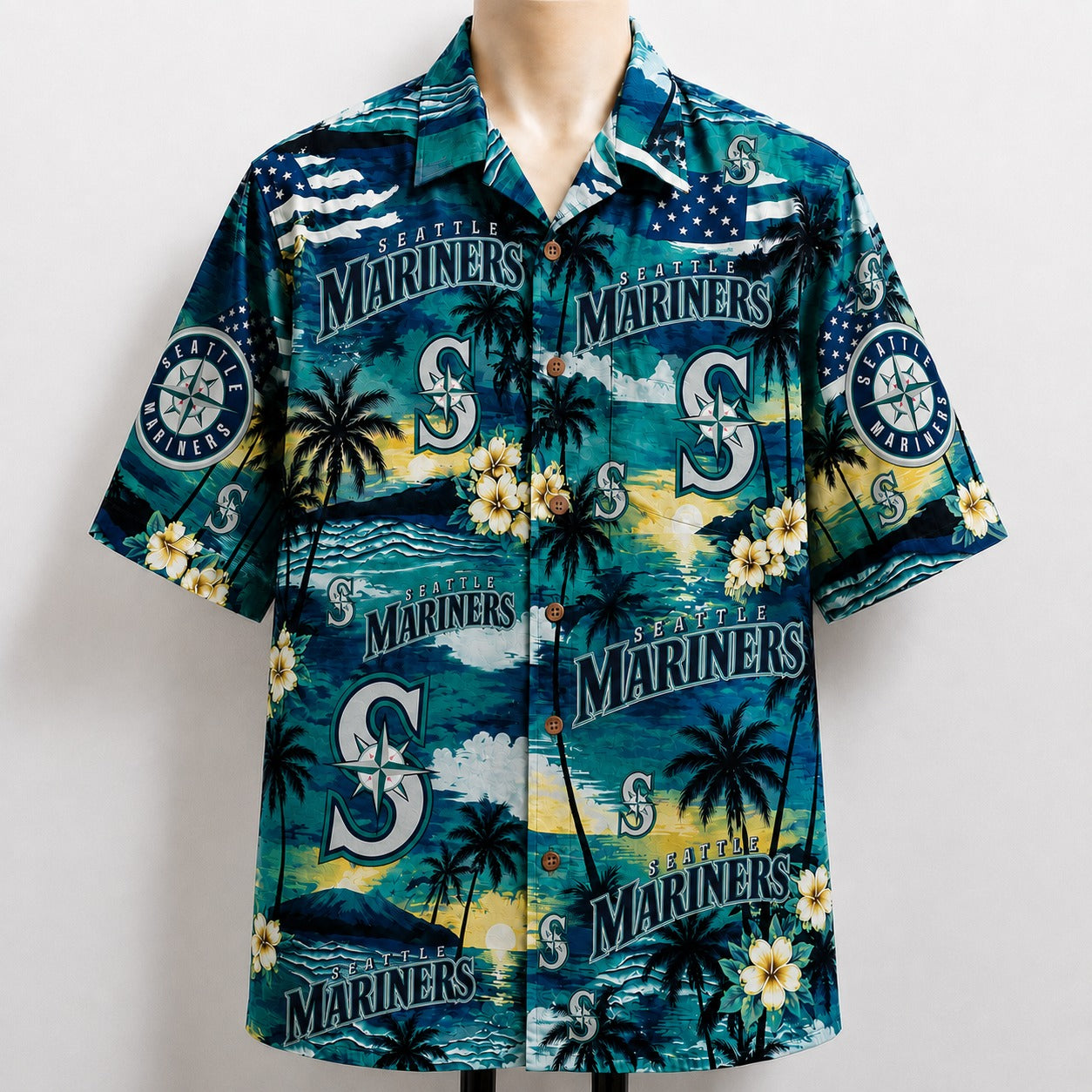 All Baseball Teams Sunset Paradise Button-Up Unisex Hawaiian Shirt For Men and Women
