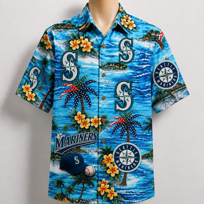 All Baseball Teams Coastal Paradise Button-Up Unisex Hawaiian Shirt For Men and Women