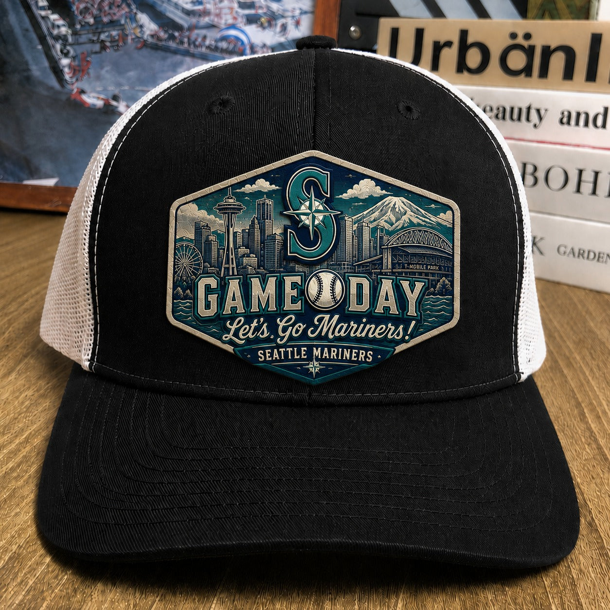 All Teams Baseball Game Day Leather Patch Premium Mesh Snap Back Cap | Trucker Cap