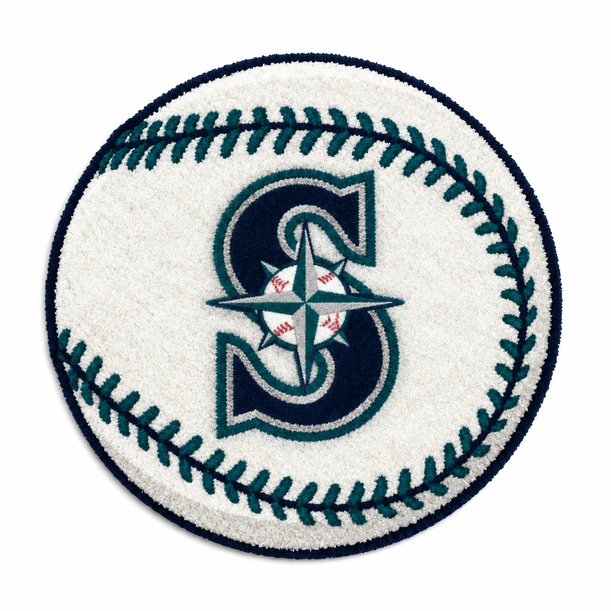 All Baseball Teams Baseball-Shaped Logo Baseball Fan Custom Quilted Print Premium Welcome Mat Washable Black Border – Personalized Baseball Doormat