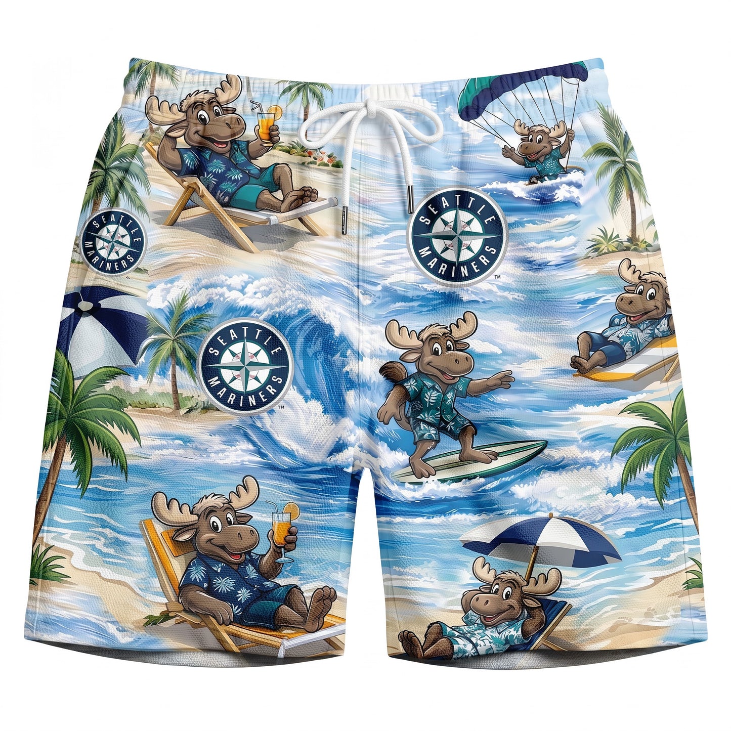 MM Baseball Mascot Beach Viber Button-Up Unisex Hawaiian Shirt For Men & Women