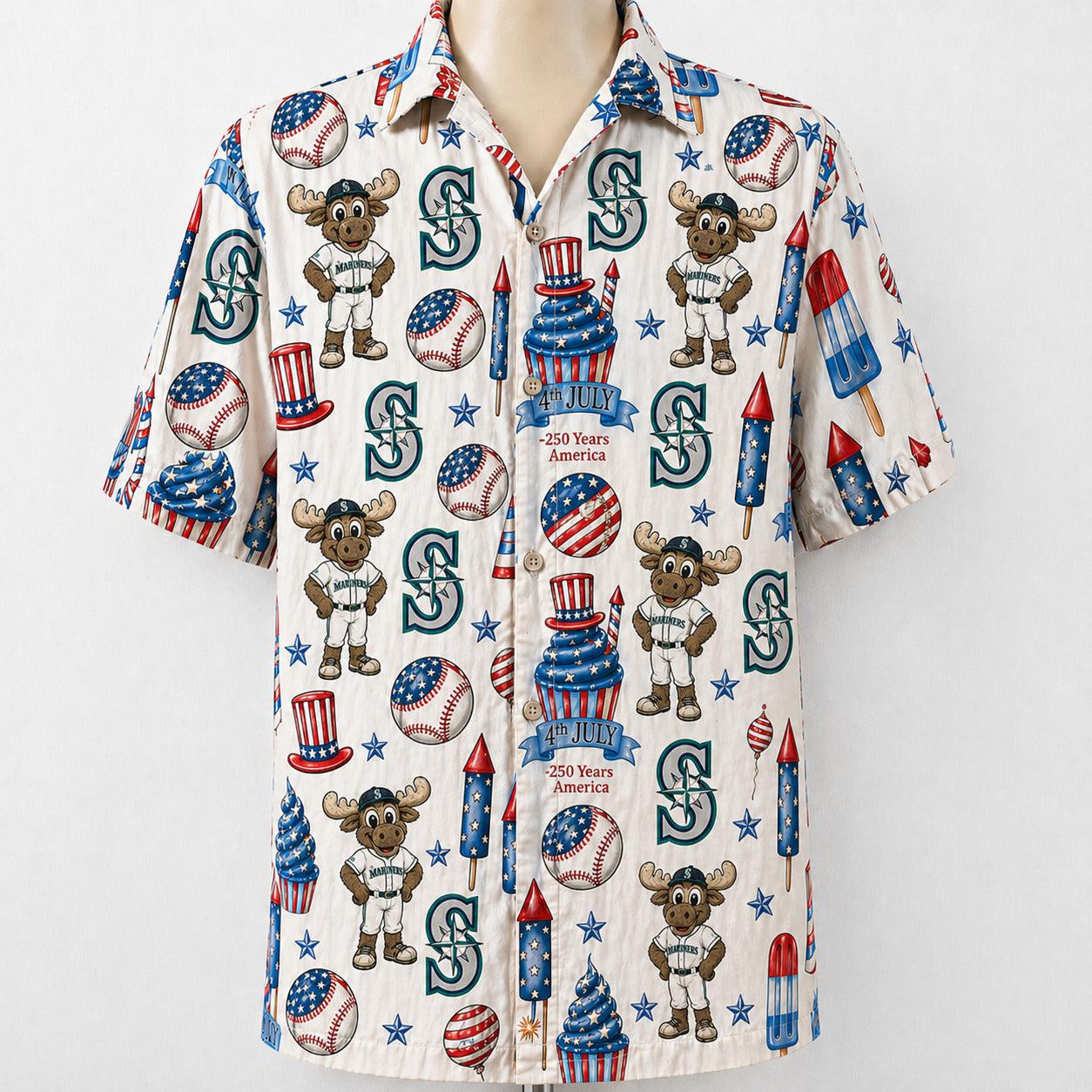 All Baseball Team 4th July 250 Years Anniversary America Premium Unisex Hawaiian Shirt For Men and Women