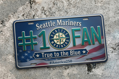 Baseball Car Plate Team Logo Fan America 250 Premium Car Plate