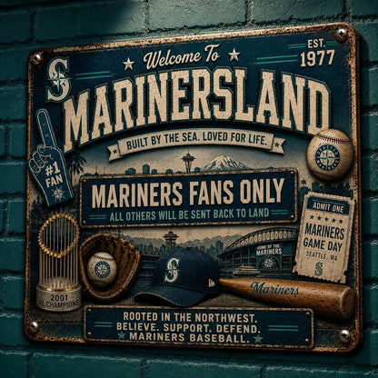 All Baseball Fans Teams Only Vintage Metal Sign - 5to9vibe