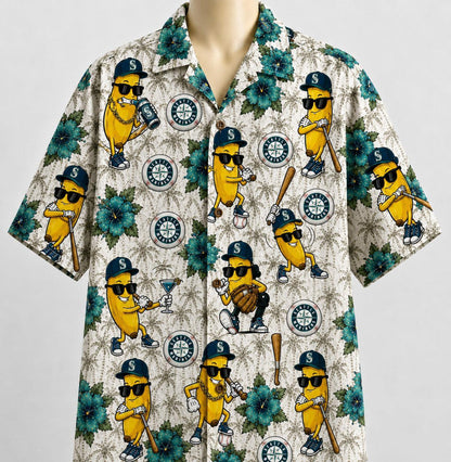 All Baseball Teams banana Hibiscus Flower Beach Vibe Aloha Premium Unisex Hawaiian Shirt For Men and Women