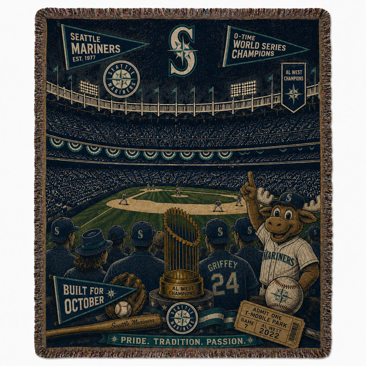 Alfombra personalizada de bienvenida premium de equipo de la MLB – Felpudo de béisbol personalizado