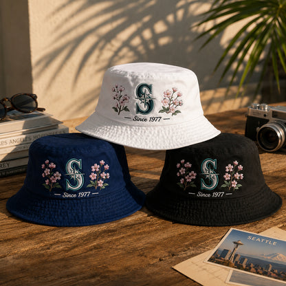 All Teams Embroidery Bucket Hat Baseball  Embroidery Bucket Hat With Logo and Flower Custom- 5to9vibe