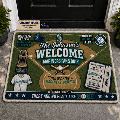 Alfombra personalizada de bienvenida premium de equipo de la MLB – Felpudo de béisbol personalizado