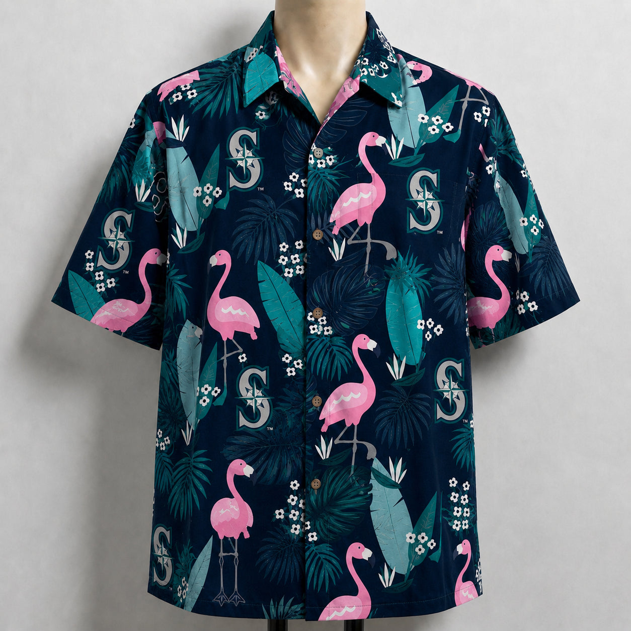 All Baseball Teams Flamingo Hawaiian Shirt | Tropical Baseball Button Up Unisex Hawaiian Shirt For Men and Women