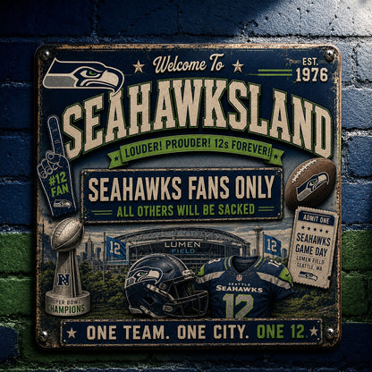 All Football Fans Teams Rustic Only Vintage Metal Sign - 5to9vibe