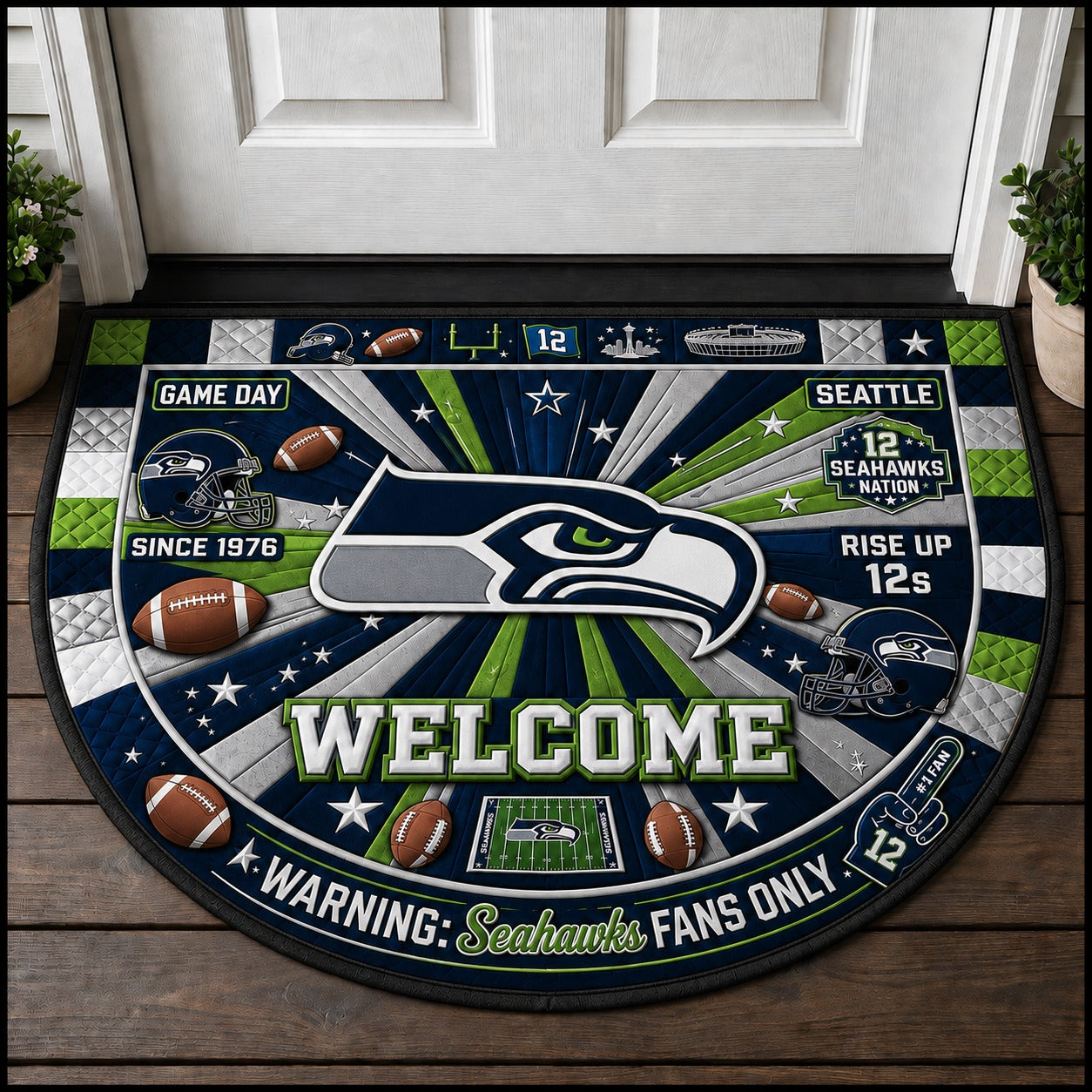 Football All Teams Custom Premium Welcome Mat – Personalized Doormat