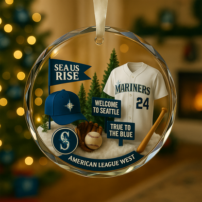 Baseball Glass Ornament 3 With Gift Box Christmas Baseball Team - Glass Ornament-Glass Ornament-5TO9VIBE