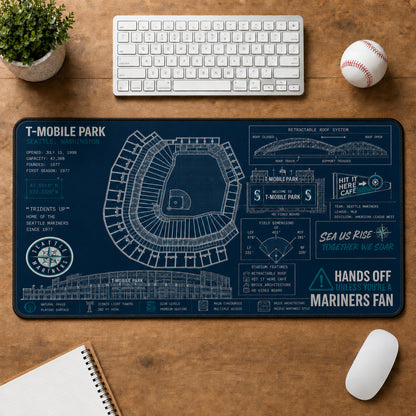 All Baseball Legendary Stadiums Masterplan Desk Mat Mouse Pad Plus Size - 5to9vibe