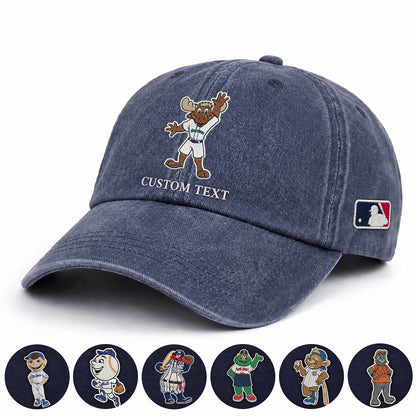 Mascots Baseball Cap All Teams Embroidered Logo Premium Wash Cap