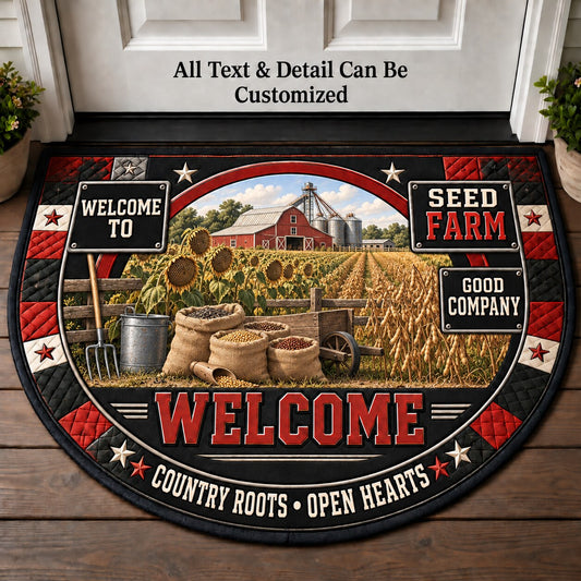 Seed Farm Personalized Half Round Mat | 5To9Vibe