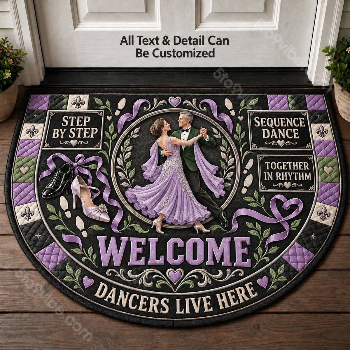 Sequence Dance Personalized Half Round Mat | 5To9Vibe