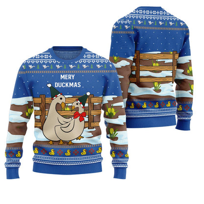 Seriously Naughty Duck On The Farm Ugly Christmas Sweater