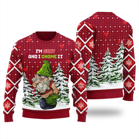 Sexy Gnome Men's Funny Christmas Sweater