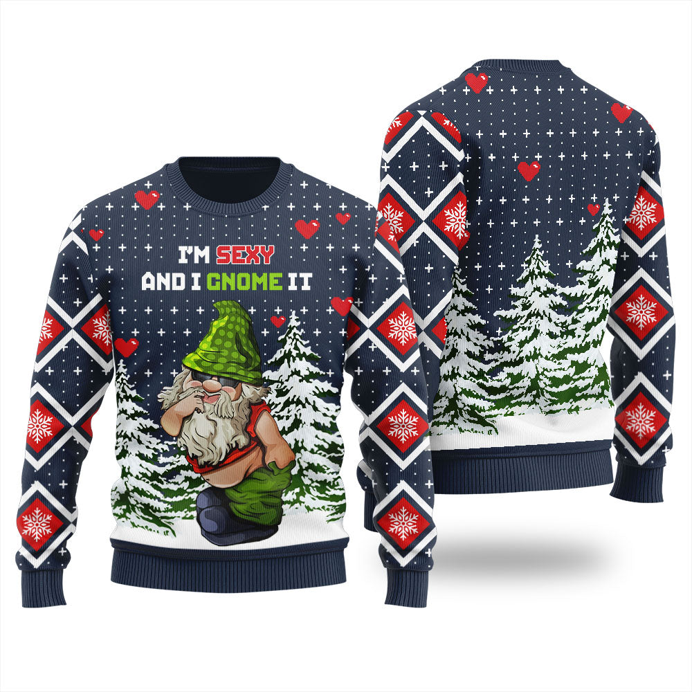 Sexy Gnome Men's Funny Christmas Sweater